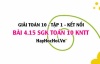 Bài 4.15 SGK Toán 10 tập 1 Kết nối tri thức